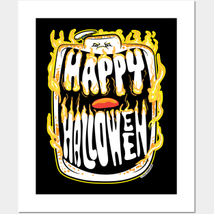 Happy Halloween Grin from the Stay Puft Marshmellow Man Posters and Art